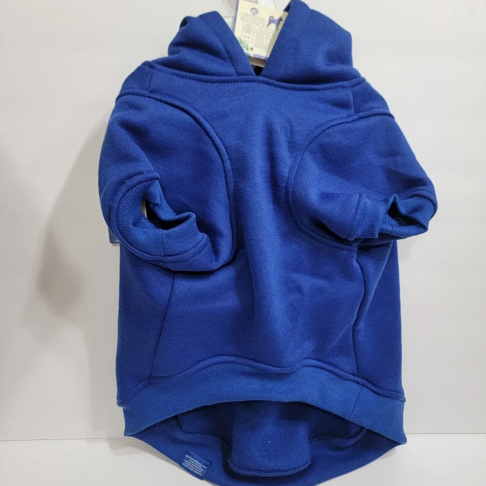 NWT Gilmore Girls Luke's Diner Dog Pet LARGE Hoodie Jacket Christmas Winter Blue